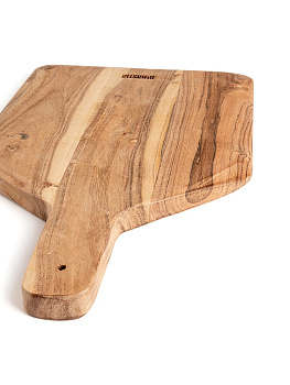 Доска разделочная 25x40x2см DE'NASTIA квадратная с ручкой скошенный край акация 000000000001221810