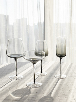 Бокал для вина 400мл DE'NASTIA Gravity графит стекло 000000000001228685