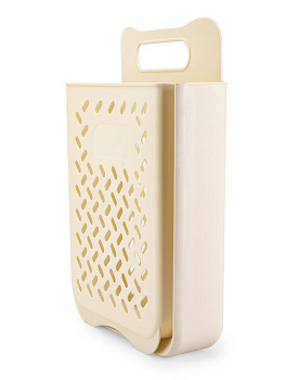 Корзина для хранения  складная настенная 48х38см кремовая пластик/силикон_ST 000000000001228741