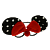 Карнавальные очки Бантик красный из пластика (полиэстер, поливинилхлорид) / 21,5х11,5х4см арт.80992 000000000001191315