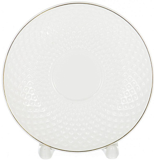 Набор чайный 12 предметов (чашка 220мл-6шт/блюдце-6шт) белый с золотом подарочная упаковка 000000000001177533