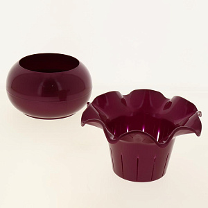 Горшок для фиалок ТЕХОСНАСТКА Аленький цветочек Красный перламутр пластик 000000000001182974