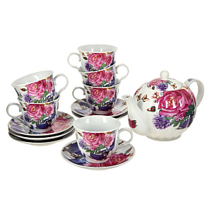 Чайный набор Цветы Olaff, 13 предметов 000000000001170953