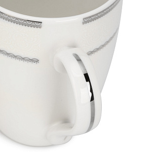 Кружка 360мл Анжелика с серебром фарфор 000000000001219778