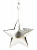 Новогоднее подвесное украшение Блестящая серебристая звезда из полиуретана 10,5x1,5x10,5см 81435 000000000001201828