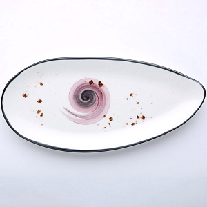 Блюдо сервировочное 27см TULU PORSELEN Galaxy milky/bordeaux фарфор 000000000001212283