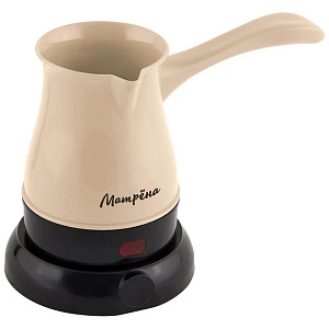 Турка 300мл МАТРЕНА электрическая 600Вт пластик, нагревательный элемент из нержавеющей стали, длина шнура 75см 000000000001217062