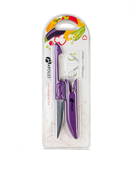 Нож-овощечистка APOLLO. Материалы изготовления: рукоятка - пищевой пластик PP,  лезвие - нержавеющая сталь 2Cr13. A-11 000000000001197344