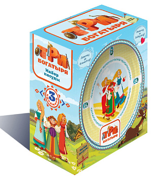 Набор детский посуды PRIORITY Три богатыря Царевны стекло 000000000001216544