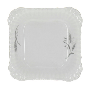 Квадратный салатник Колосок Porcelaine Czech Gold Hands, 24 см 000000000001136391