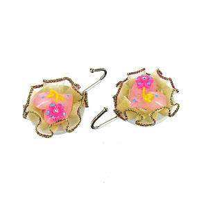 Набор крючков Сердечки в рюше Мультидом, пластик, металл, 2 шт. 000000000001126889