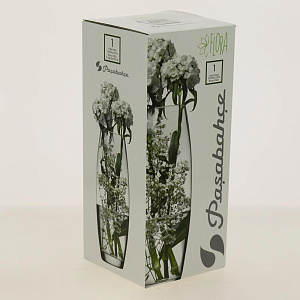 Ваза стеклянная бочка высотой 26 см, Дизайн Тропики, ручной рисунок объемной пастой.7736/250/77-699 000000000001191038