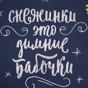 Комплект постельного белья "Этель" 2 спальное Зимние бабочки 175х215см, 200х220см, 70х70см-2шт, 100% хлопок поплин 4349476 000000000001202309