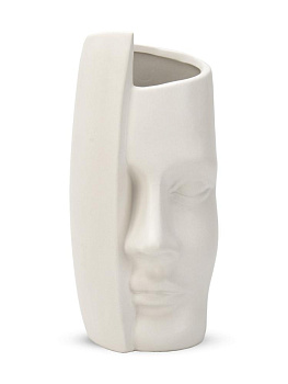 Ваза 11,5х21,5см Фьюжн белый керамика 000000000001225895