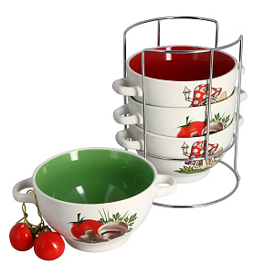 Набор бульонниц Wellberg, 700мл, 5 предметов 000000000001154840