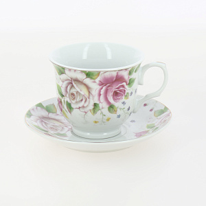 Набор чайный 4 предмета Томная роза (чашка 230мл-2шт/блюдце-2шт) керамика 000000000001209855