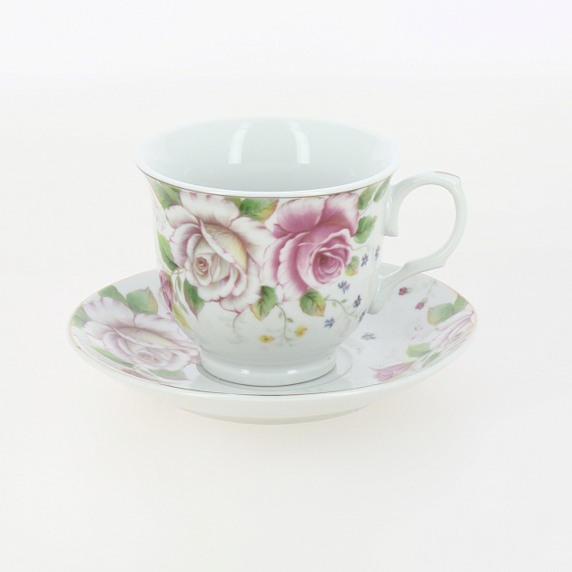 Набор чайный 4 предмета Томная роза (2шт чашки 230мл, 2шт блюдца) керамика 000000000001209855