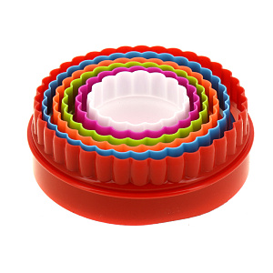 Набор форм кулинарных Круг 6шт. D5~10см  MS8-84.Диаметры 5cм, 6cм, 7cм, 8cм, 9cм, 10cм, высота 3,5 см.Изготовлено из пластмассы (п 000000000001190112