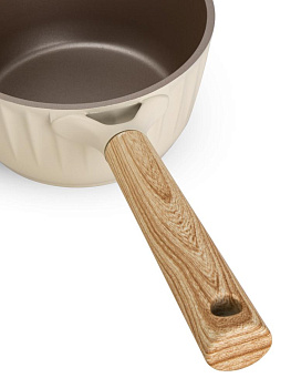 Набор посуды для приготовления 9 предметов (ковш 16см 1,4л/кастрюля 24см 4,6л/сковорода 20см, 24см/сковорода вок-28см/крышка 4шт) белый алюминий 000000000001229790