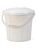 Ведро 5л с крышкой белый полиэтилен