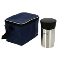 Набор Сумка-термос THERMOcafe 6 Can Cooler+Термос из нерж. со складной ложкой THERMOcafe DFJ500 Food Jar 0,5л+ПОДАРОК Аккумулятор t⁰ Ice Mat 579164 000000000001201588