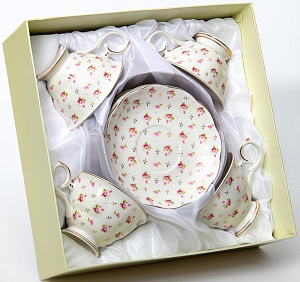 Набор чайный фарфор 8шт (4 чашки 230мл + 4 блюдца) подарочная упаковка Эсмира Balsford 178-43012 000000000001200566