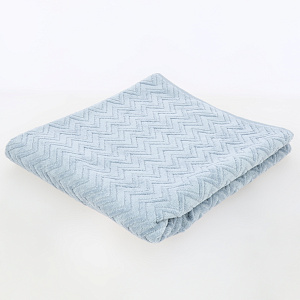 Полотенце махровое 70х130см LUCKY Зигзаг светло-голубой хлопок 100% 000000000001214734