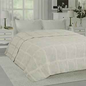 Покрывало 200x240см DE'NASTIA штрихи 3слоя серое/розовое жаккард 55%хлопок 45%полиэстер 000000000001207690