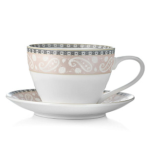 Набор чайный на 6 персон 315мл/14,5см ESPRADO Arista Rose костяной фарфор 000000000001153673