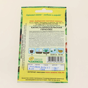 Семена Капуста Геркулес брюссельская 0,2г Р (ссс) ЛИДЕР ПРОДАЖ! СС013959 пакет 000000000001183719