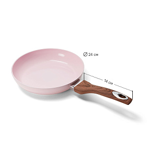 Сковорода 24см PHANTOM CHEF ручка soft touch индукция pink 000000000001221193