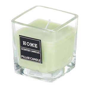 Свеча 7х7см классическая в стакане квадратная 000000000001209187