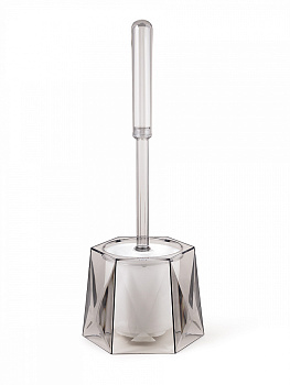 Щетка для унитаза 14,8x37,1см DE'NASTIA CRYSTAL серый акрил/нейлон 000000000001228365