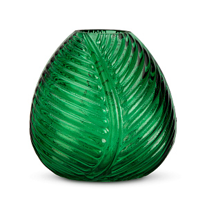 Ваза 12см Лист зеленая стекло 000000000001220753