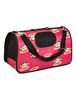 Переноска для животных 46х30х20см формованная СЕРДЕЧКИ черный 000000000001227865