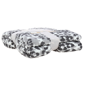 Плед 150х200см LUCKY Animal Лео серый полиэстер 000000000001213565