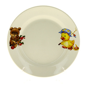 Тарелка мелкая Медвежата, 20 см 000000000001135920