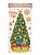 Оконное украшение Елочка с подарками из ПВХ пленки (крепится посредством статического эффекта) с раскраской на картонной подложке / 000000000001179819