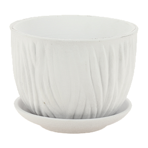 Горшок для цветов декоративный керамический Кора белый №4 1л ГК 23 000000000001200890