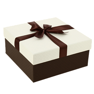 Коробка 19x19x9см подарочная с бантом Ромб-крупный 000000000001205116