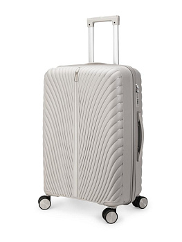 Чемодан на колесах M (42х26х65см) молния серый PP 000000000001226538