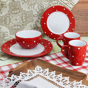 Тарелка Белый горох Estetica, 20 см 000000000001117328