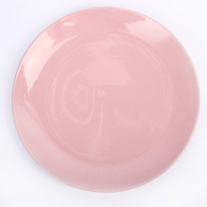 Тарелка десертная 18см розовый глазурованная керамика 000000000001213882