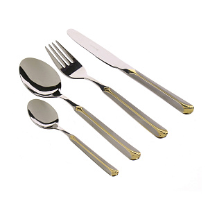 Набор столовых приборов матированный с декором Cristal Herdmar, 24 предмета 000000000001125272