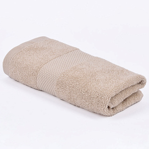 Полотенце махровое 30х60см СОФТИ бордюр magic бежевое плотность 420гр/м 100% хлопок 000000000001212219