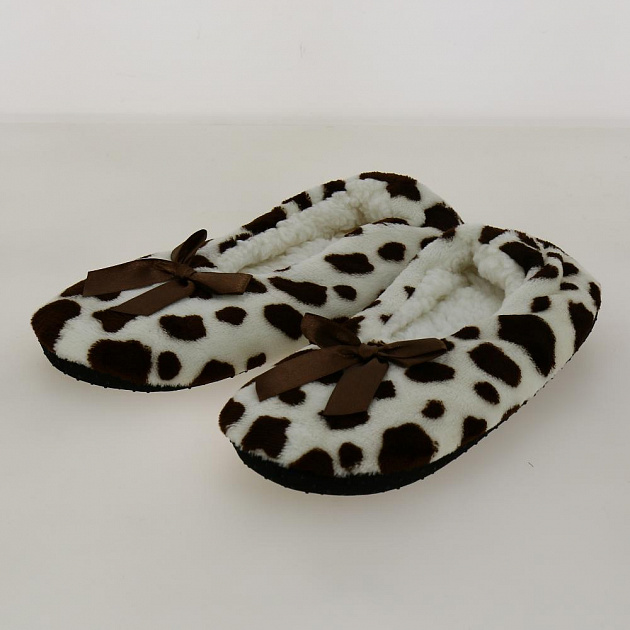 Туфли домашние (тапки) лео коричневый р.38-40 100%пэ J000077(38-40) 000000000001192955
