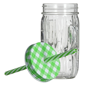 Кружка-банка 400мл Кактус стекло 000000000001170138