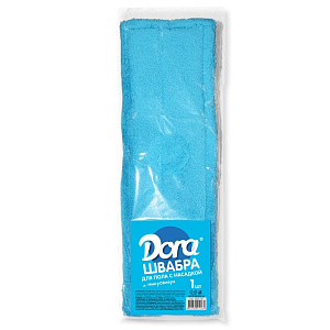 Швабра для пола 120см Dora c телескопической ручкой, металл с насадкой 43х12см плотная супервпитывающая микрофибра 2002-001 000000000001204984