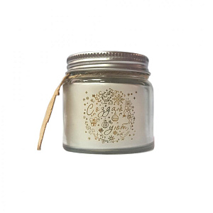 Новогодняя ароматизированная парафиновая свеча Ароматные свечки-баночки в шоубоксе, вылитая в стеклянной банке / 6.5х6.5х6.5см арт.7 000000000001191180