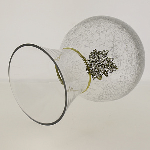 Ваза 23см СRISTELLE Монреаль листок золото стекло 000000000001182691